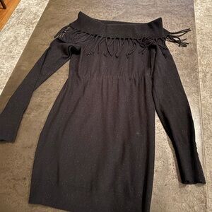 White House Black Market Black Knit Top/Sweater Dress- size S